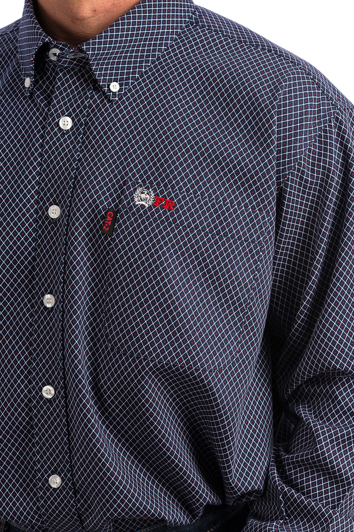 CINCH LIGHTWEIGHT NAVY GEOMETRIC PRINT FR SHIRT