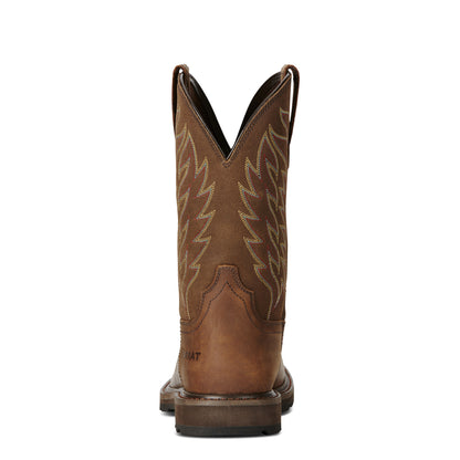 Ariat Groundbreaker Brown Wide Square Toe Steel Toe Work Boot