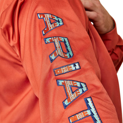Ariat Men's Team Logo Twill Easy Tiger Orange Button Up Shirt