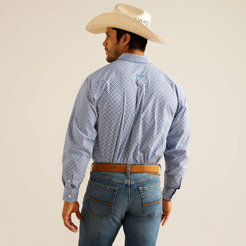 ARIAT BLUE PERRY CLASSIC FIT SHIRT