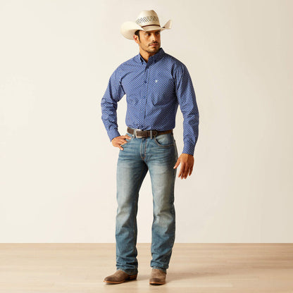 ARIAT DIRECTOIRE BLUE PRICE FITTED LONG SLEEVE SHIRT