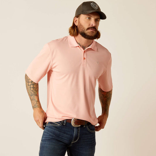 ARIAT APRICOT BLUSH TEK POLO SHIRT