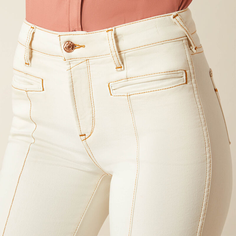 Ariat Larissa High Rise Ecru Slim Trouser