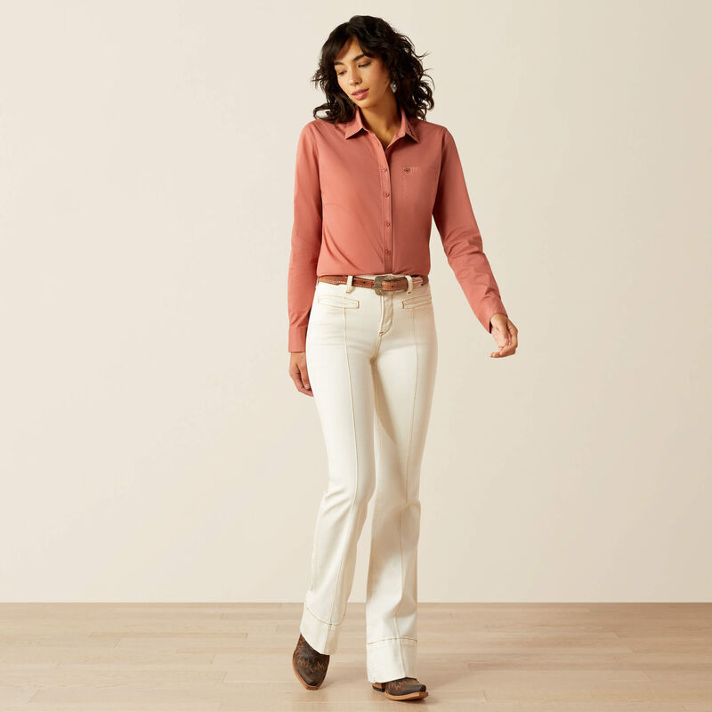 Ariat Larissa High Rise Ecru Slim Trouser