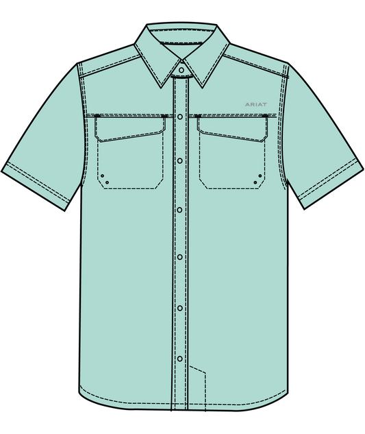 ARIAT BOY'S VENTTEK AQUA OUTBOUND SHORT SLEEVE SHIRT