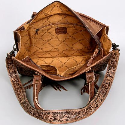 Betsy Tooled Leather Cowhide Crossbody Tote