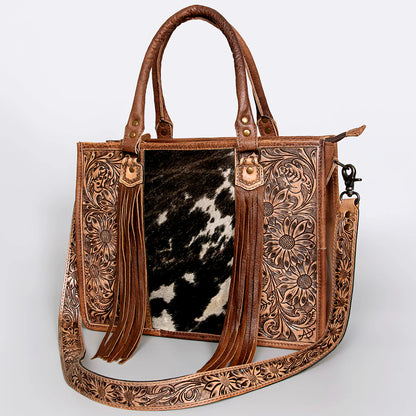 Betsy Tooled Leather Cowhide Crossbody Tote