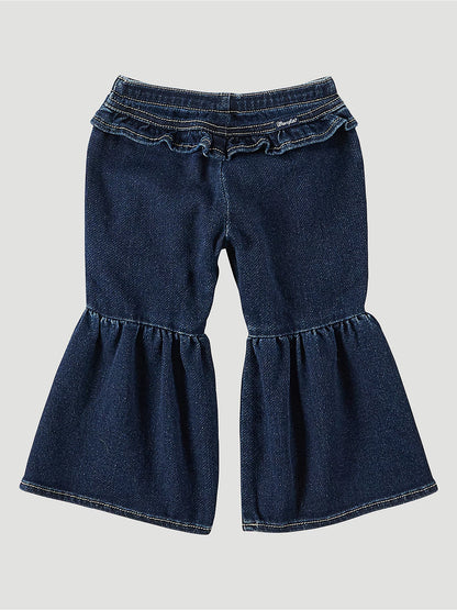 Wrangler Little Girl's Ruffle Leg Flare Jean