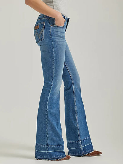 WRANGLER RETRO MAE RELEASED HEM MID RISE TROUSER JEAN