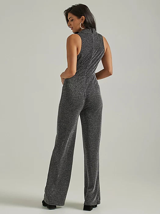 WRANGLER RETRO SHIMMER SILVER PARTY JUMPSUIT