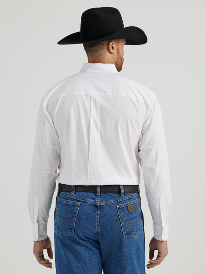 WRANGLER GEORGE STRAIT WHITE TAN X LONG SLEEVE SHIRT