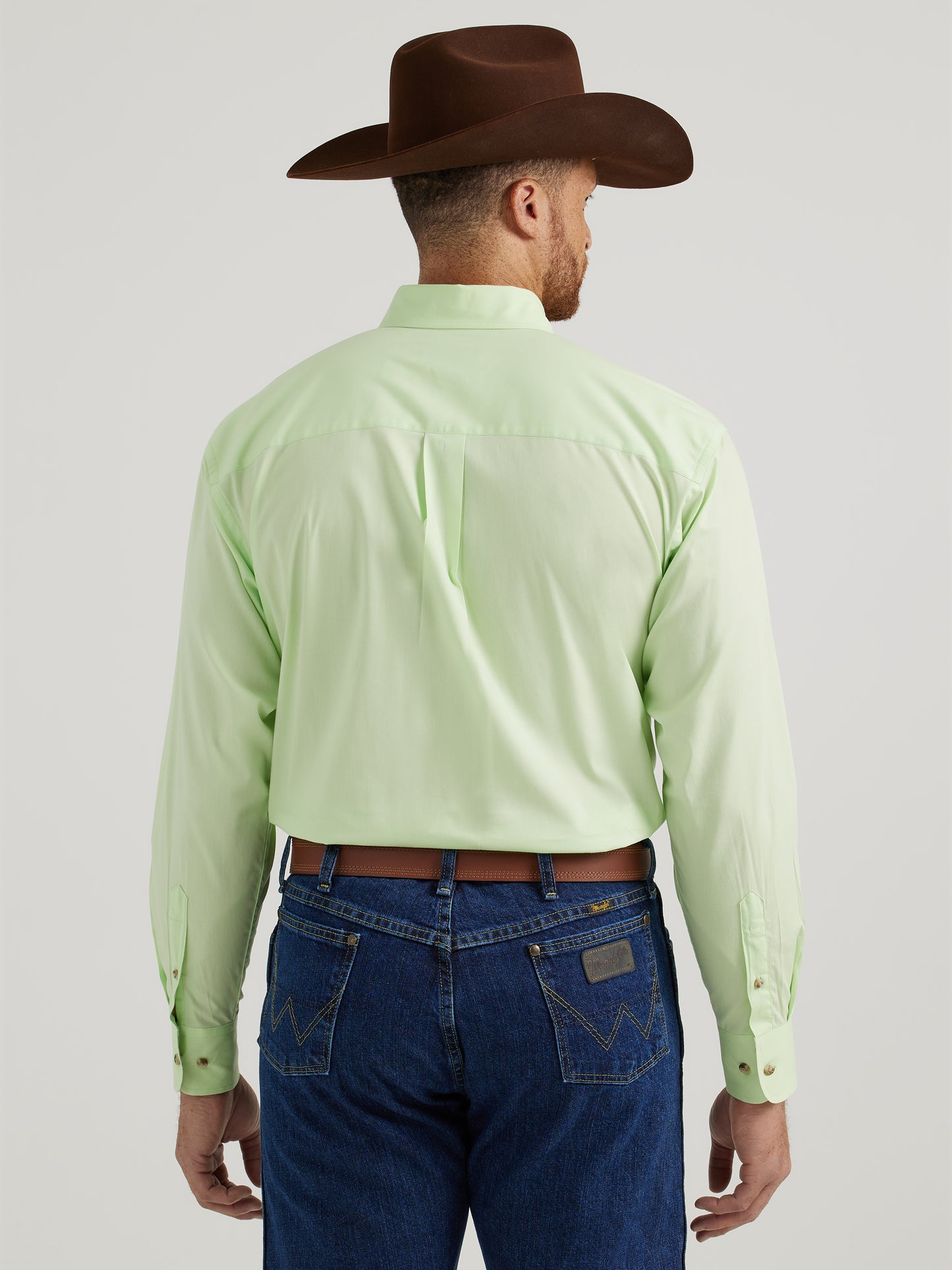 WRANGLER GEORGE STRAIT LIME GREEN LONG SLEEVE SHIRT