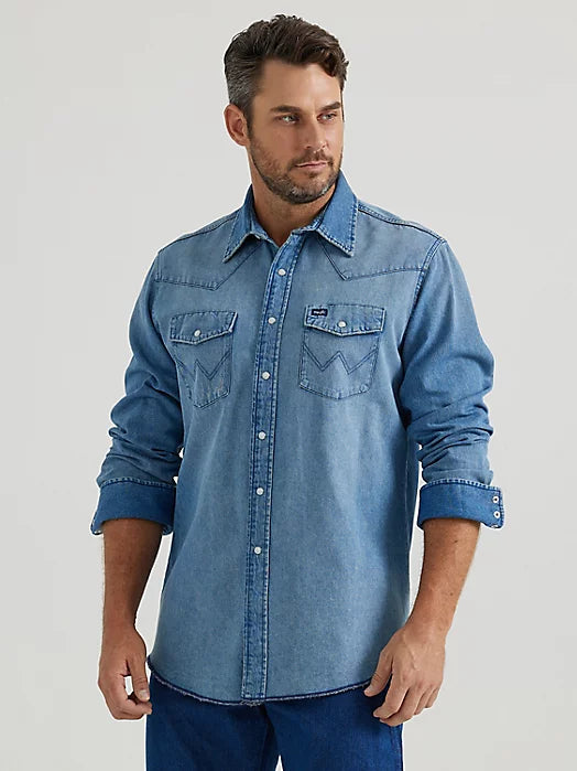 WRANGLER VINTAGE-INSPIRED WESTERN SNAP WORKSHIRT