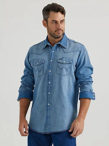 WRANGLER VINTAGE-INSPIRED WESTERN SNAP WORKSHIRT