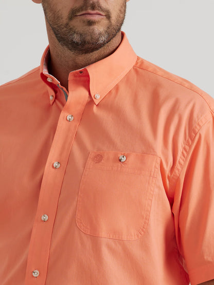 WRANGLER GEORGE STRAIT SPICY ORANGE SHORT SLEEVE SHIRT