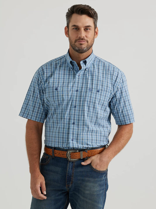 WRANGLER GEORGE STRAIT DARKLY BLUE SHORT SLEEVE SHIRT