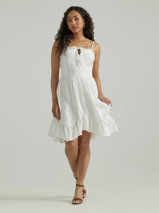 WRANGLER EGRET RUFFLE DREAM TANK DRESS