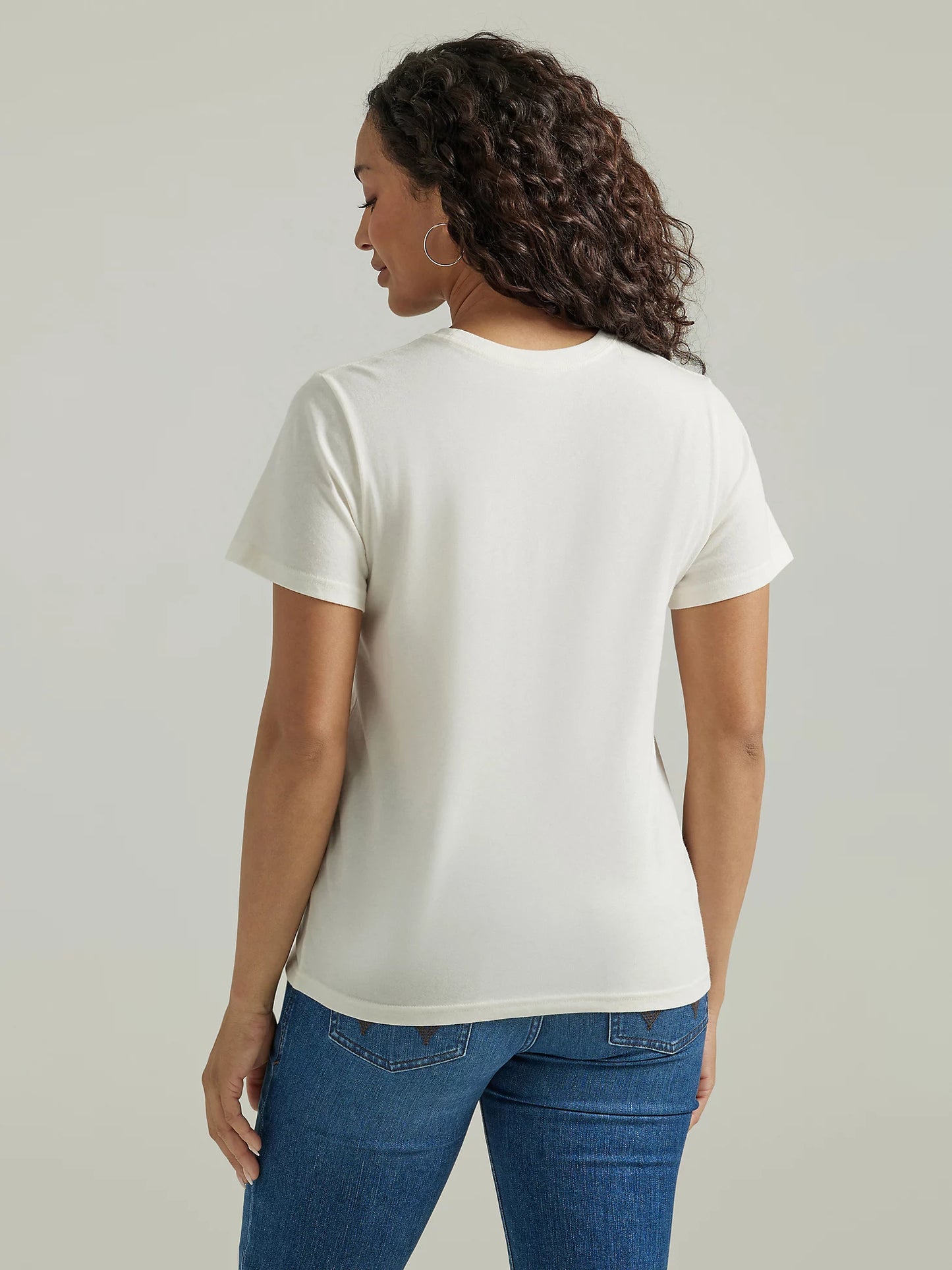 WRANGLER MARSHMALLOW WESTERN GRAPHIC REG FIT TEE