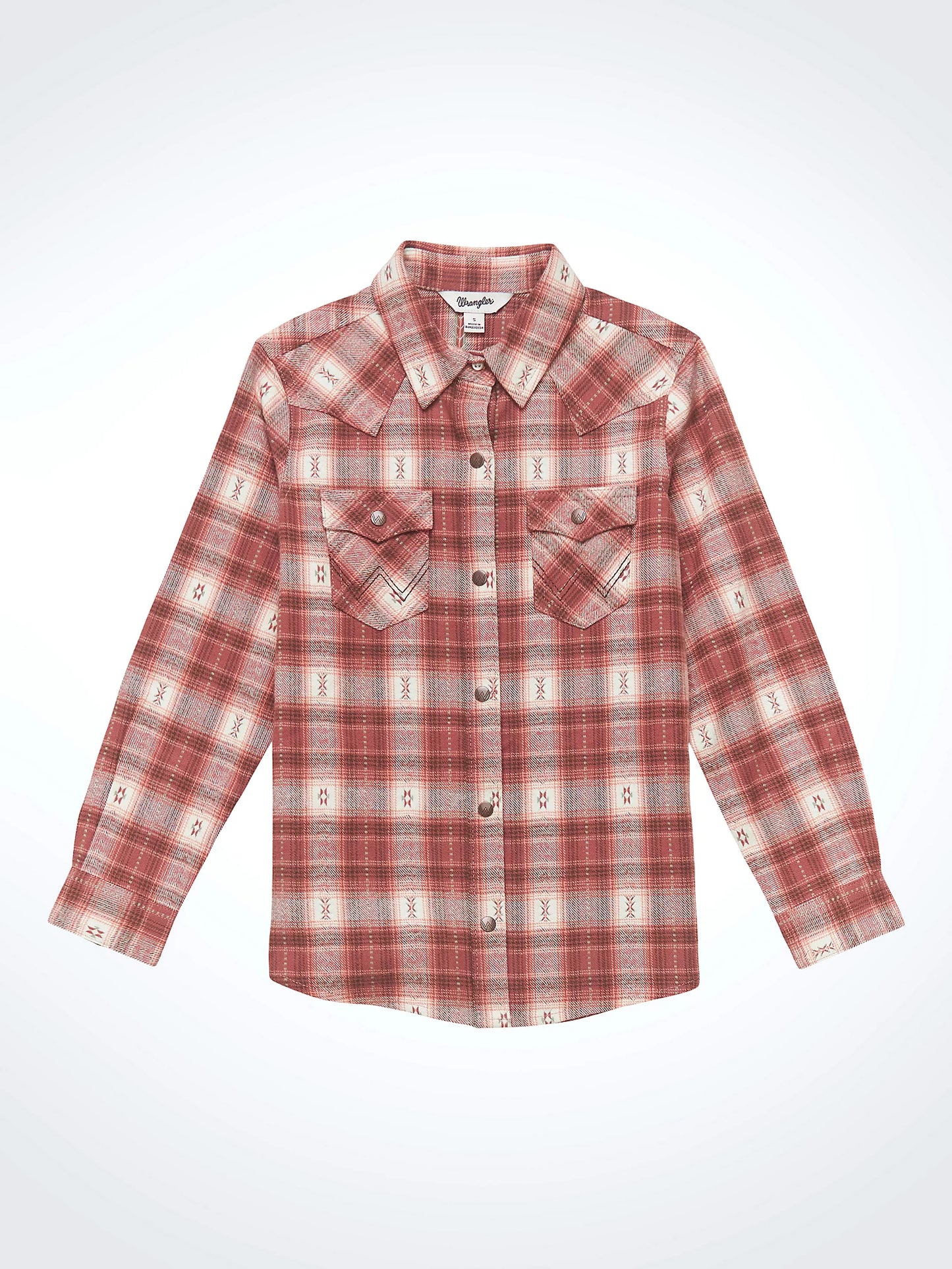Wrangler Burgundy Western Snap Shirt Jacket
