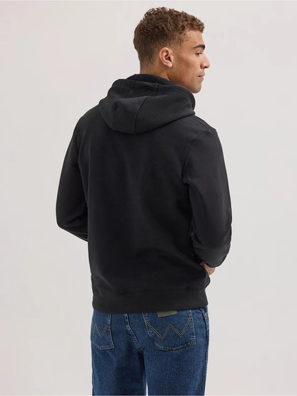 Wrangler Logo Arm Hit Jet Black Pullover Hoodie