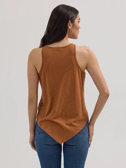 Wrangler Sienna Brown Bandana Diamond Front Tank