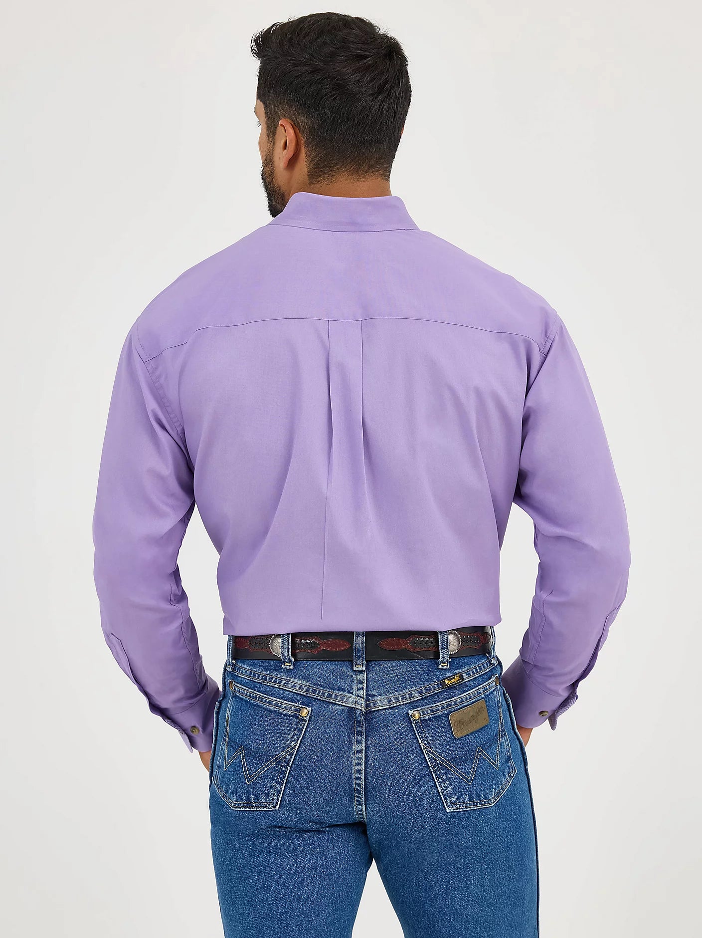 Wrangler George Strait Violet Solid One Pocket Button Down Shirt