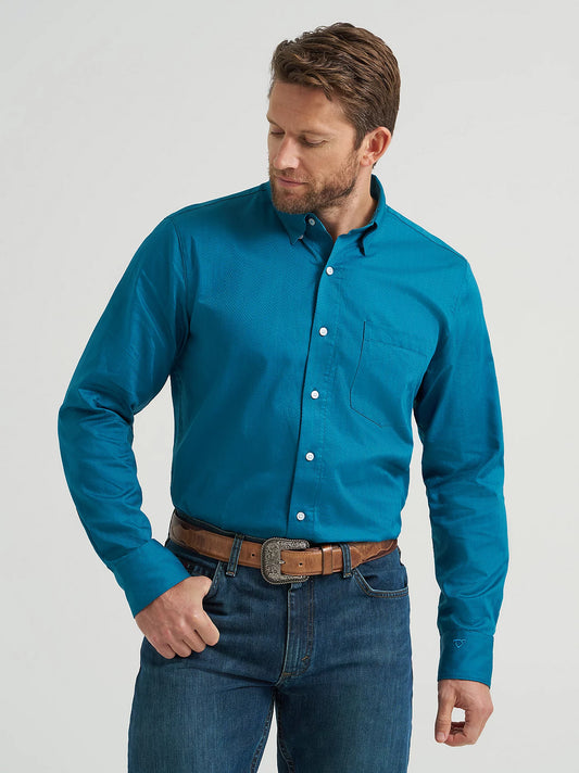 Wrangler X Cody Johnson Ink Chevron Button Down Shirt