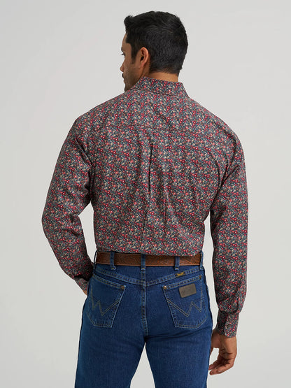 Wrangler George Strait Mallard Floral Long Sleeve Button Down Shirt