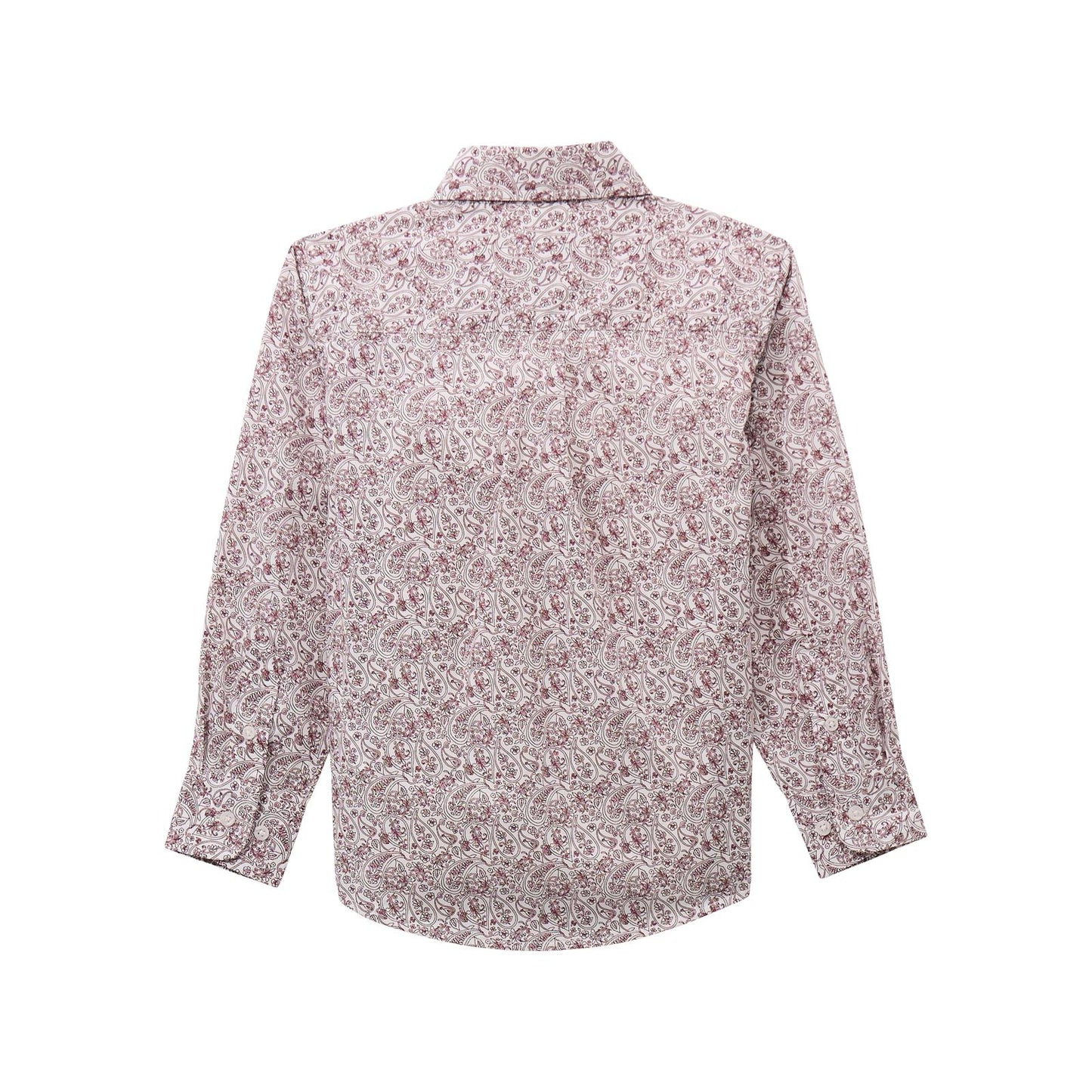 Wrangler Boy's Burgundy Paisley Classic Shirt