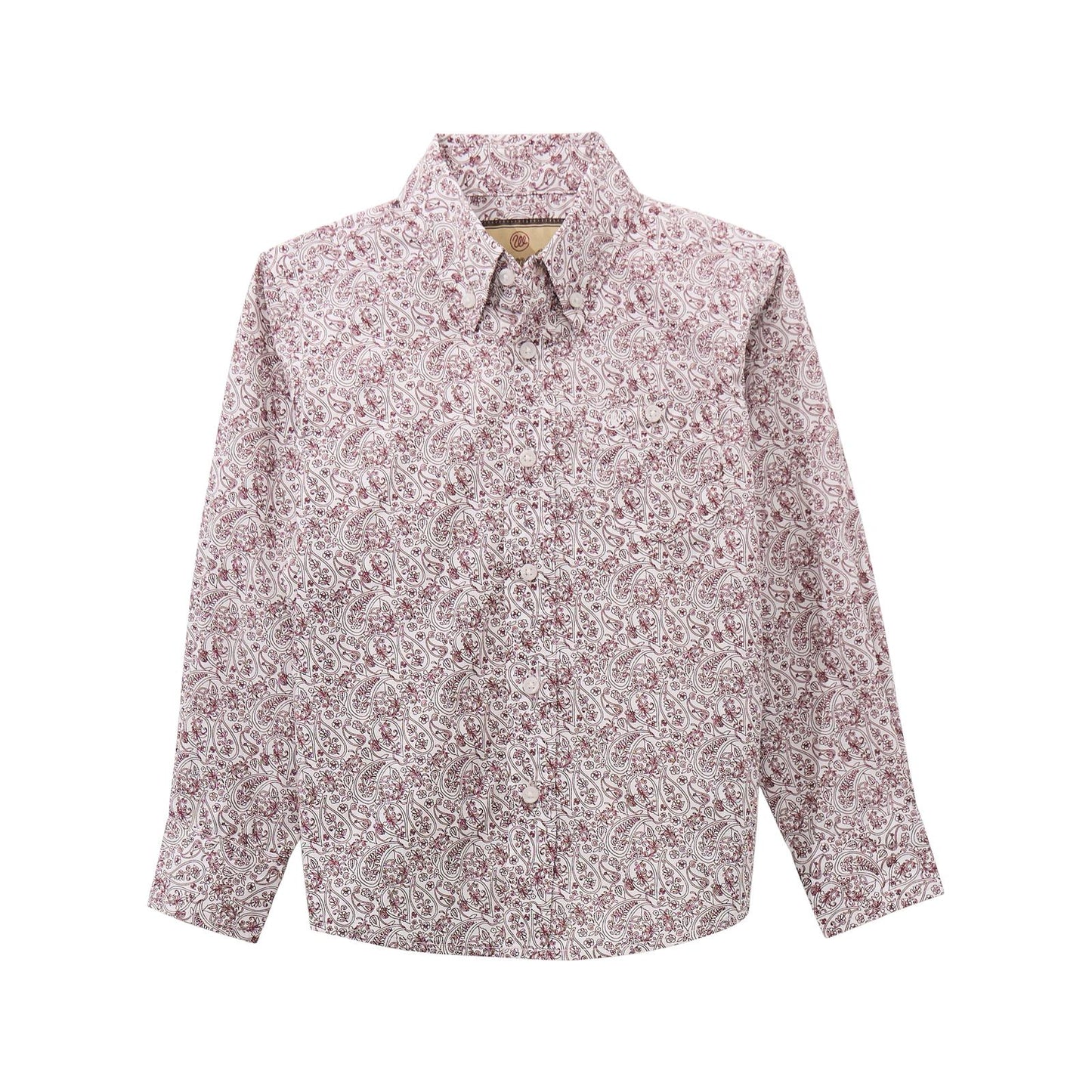 Wrangler Burgundy Paisley Classic Long Sleeve Shirt