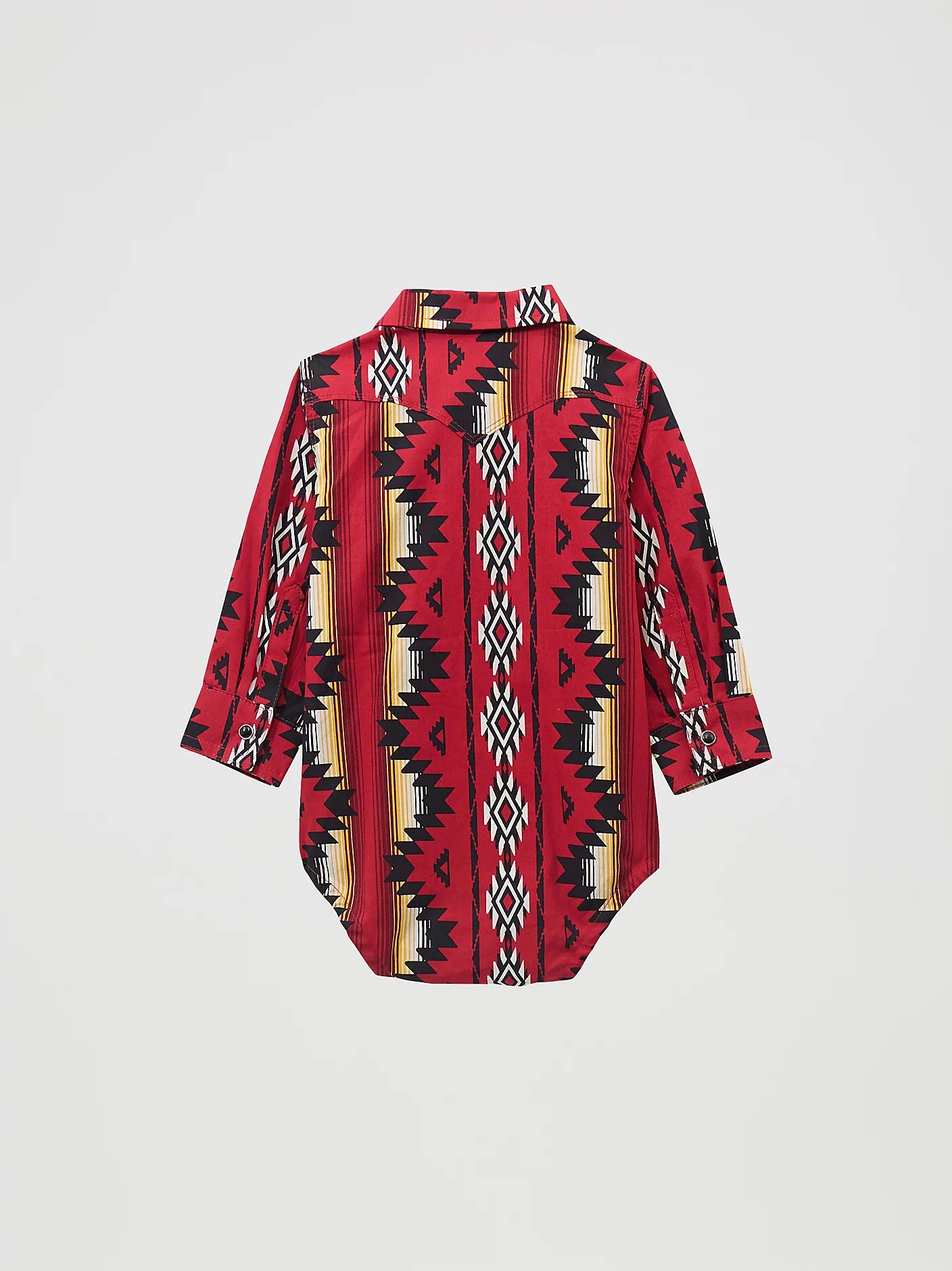 Wrangler Baby Boy's Fiery Red Long Sleeve Checotah Snap Bodysuit