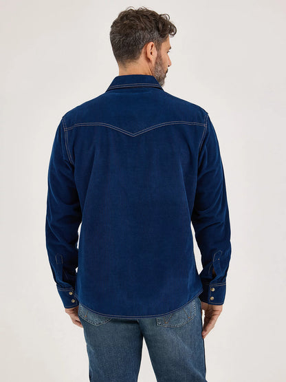 Wrangler Retro Premium Rich Navy Snap Shirt