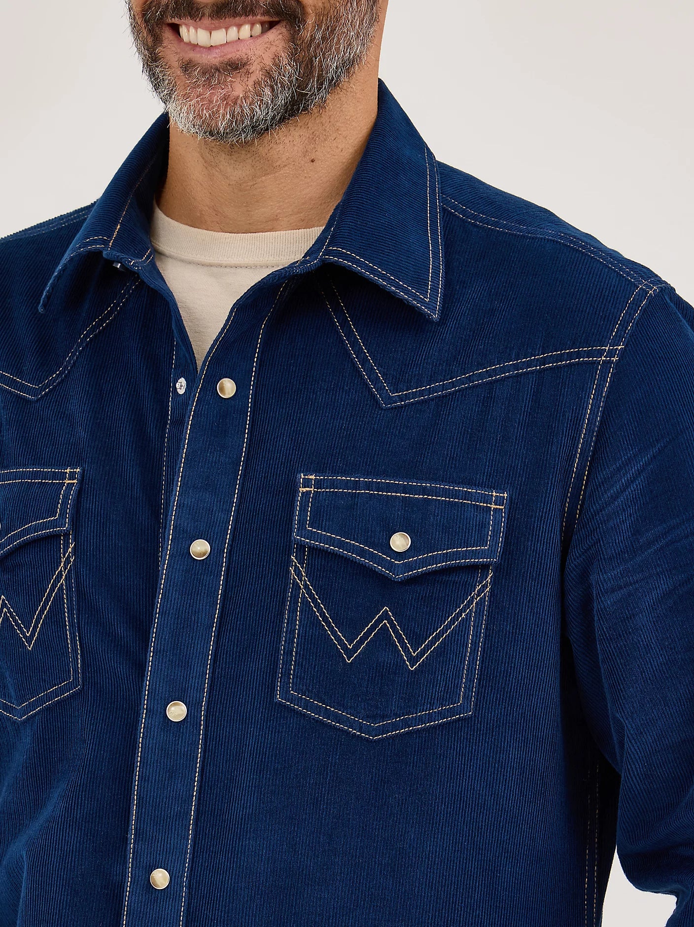 Wrangler Retro Premium Rich Navy Snap Shirt