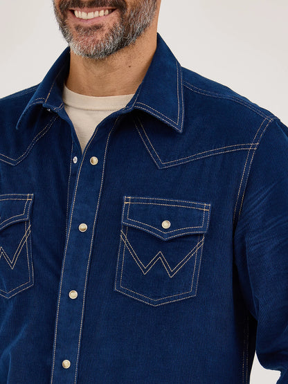 Wrangler Retro Premium Rich Navy Snap Shirt