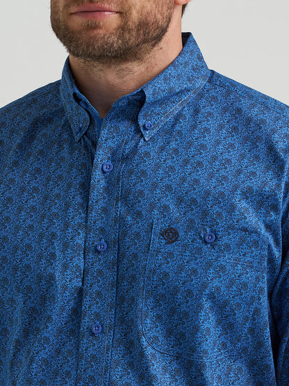 Wrangler George Strait Long Sleeve Button Down One Pocket Shirt