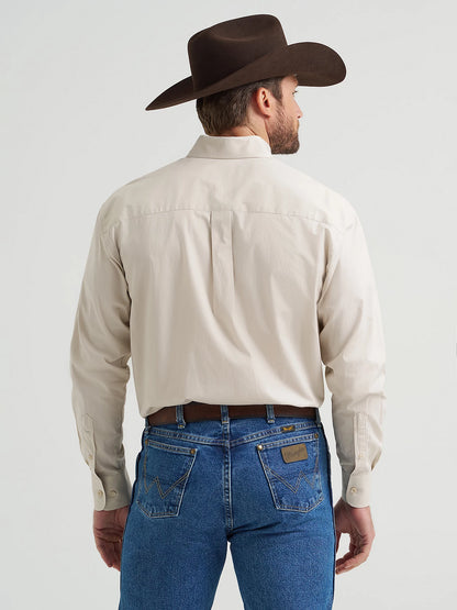Wrangler George Strait Pale Stone Solid Shirt