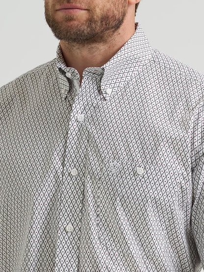 Wrangler George Strait White Wine Cross Long Sleeve Shirt