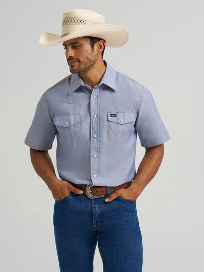 Wrangler Chambray Authentic Cowboy Cut Work Shirt