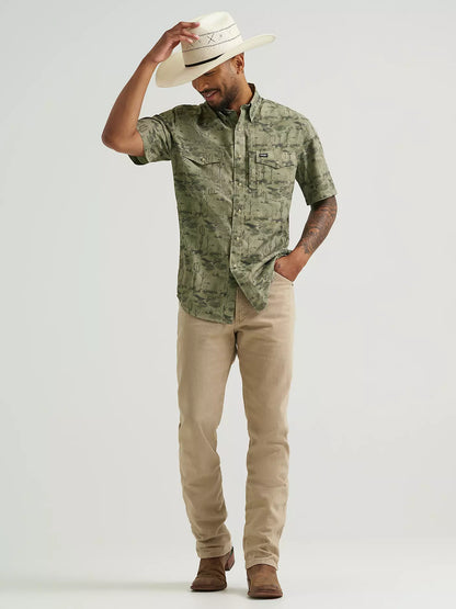 Wrangler All Terrain Gear Men's Olivine Performance Shirt