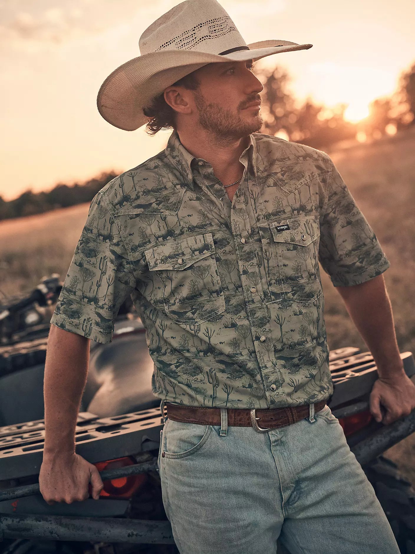 Wrangler All Terrain Gear Men's Olivine Performance Shirt