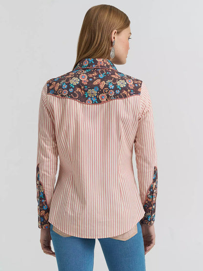 Lainey Wilson x Wrangler Prairie Print Western Snap Shirt