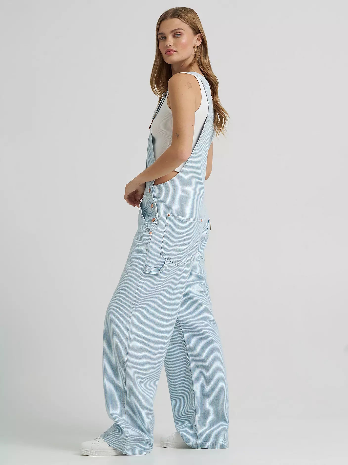 Lainey Wilson x Wrangler Stripe Overalls