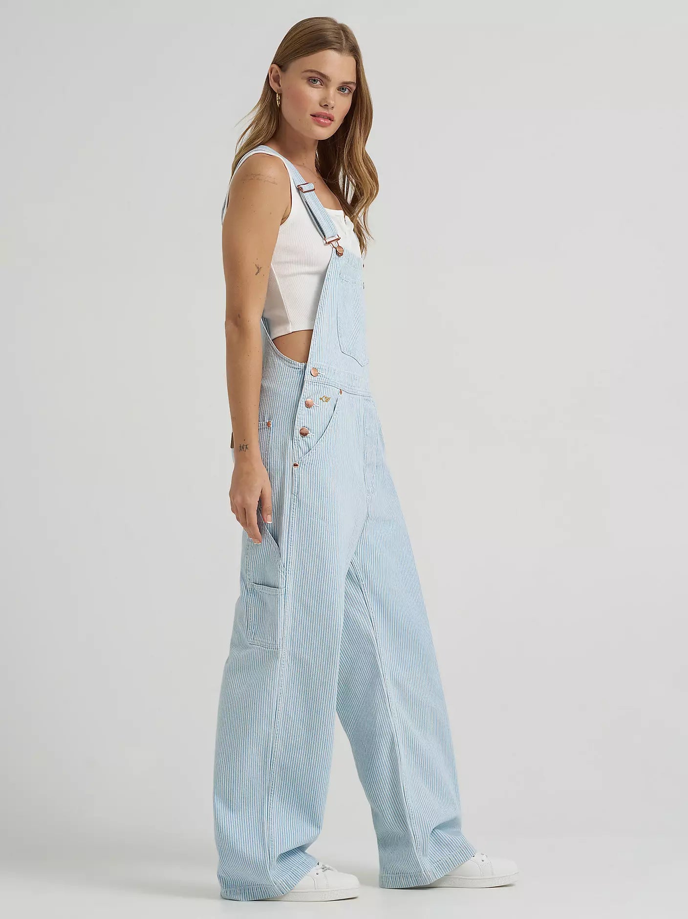 Lainey Wilson x Wrangler Stripe Overalls