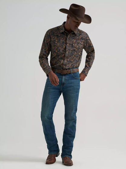 Wrangler Retro Royal Scroll Premium Long Sleeve Shirt