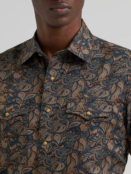 Wrangler Retro Royal Scroll Premium Long Sleeve Shirt