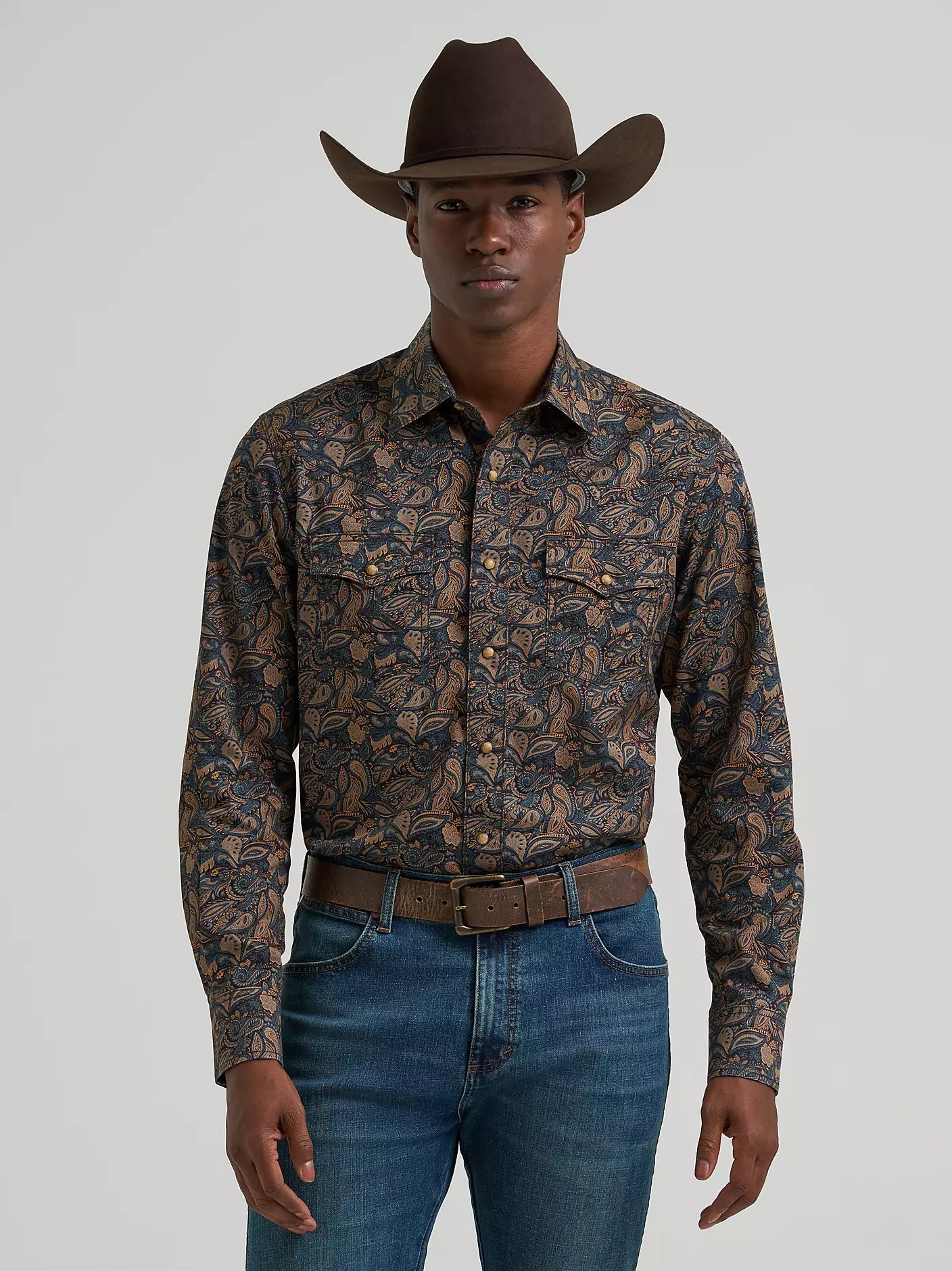 Wrangler Retro Royal Scroll Premium Long Sleeve Shirt
