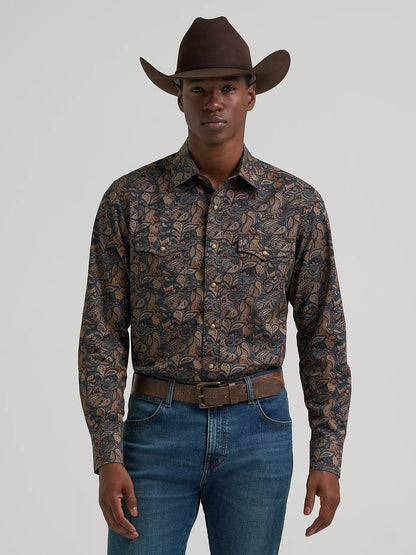 Wrangler Retro Royal Scroll Premium Long Sleeve Shirt