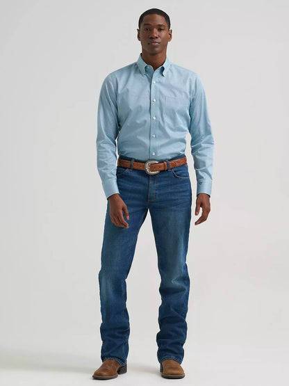 Wrangler Cody Johnson Wine One Pocket Button Down Shirt