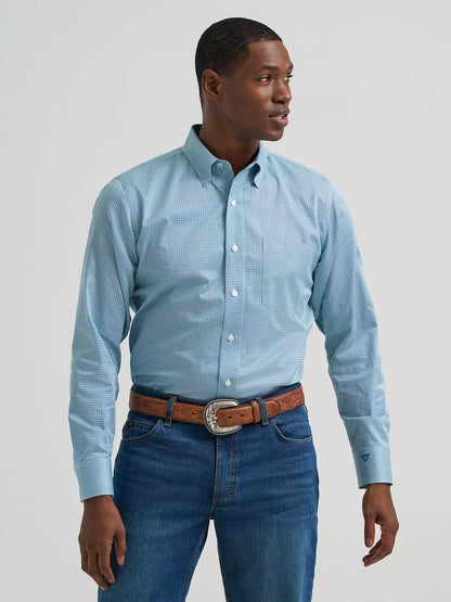 Wrangler Cody Johnson Wine One Pocket Button Down Shirt