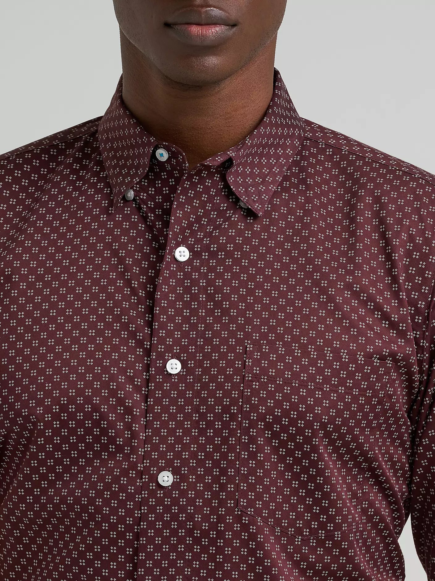 Wrangler Cody Johnson Wine One Pocket Button Down Shirt